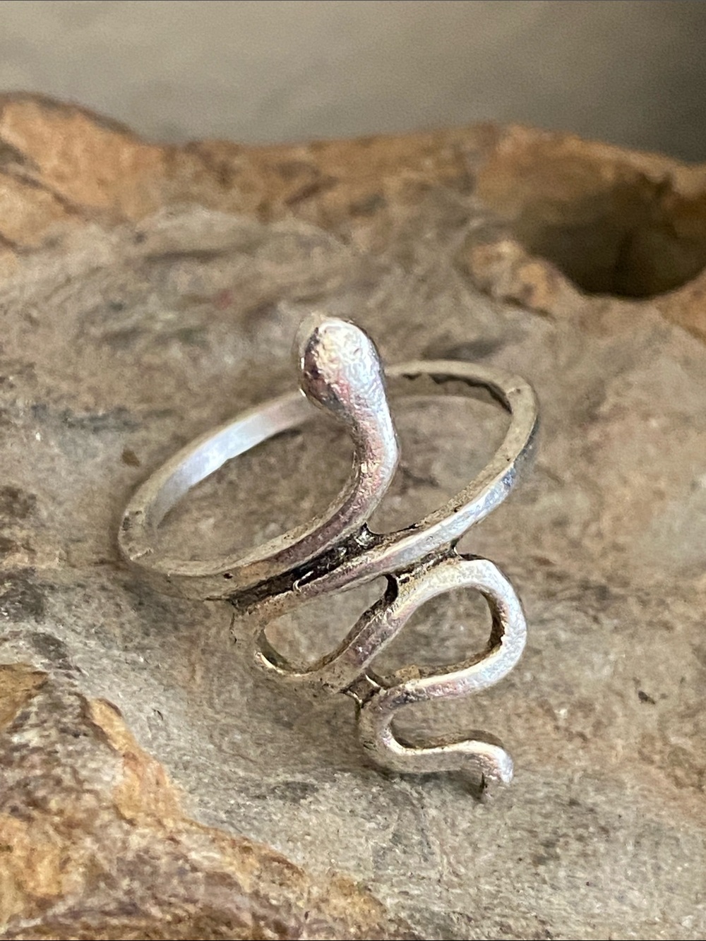 5/$10❤️❤️❤️New Silver Tone Zinc Alloy Snake Ring